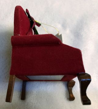 Vintage Christmas Miniature Dollhouse Chair Ornament from Prange’s with Tags 3