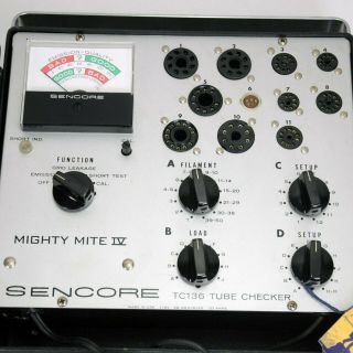Sencore Tc - 136 Mighty Mite Iv Tube Checker Tester,  Setup Book