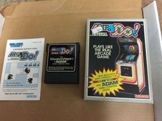 Vintage 1983 " Mr.  Do " Game And Box For Colecovision And Adam