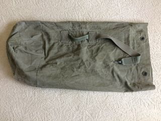 Vintage Military Army Green Canvas Duffle,  Laundry Bag,  Rucksack W/ Name On It