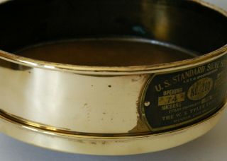 Vintage U.  S.  Standard Sieve Series Gold Mining Sifters No 200 Brass,  74 microns 4