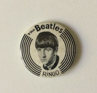 Vintage Badge,  Beatles,  Ringo Starr,  1960’s Pin Badge