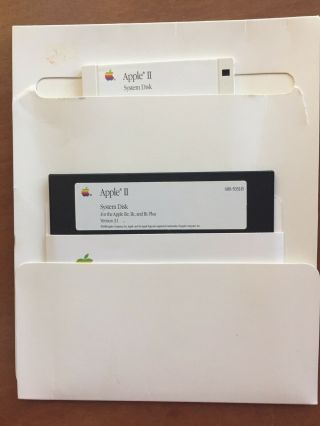 Vintage 5¼ " Floppy Disk Apple Ii Iie Iic Iic,  Macintosh System Disk Version 3.  1