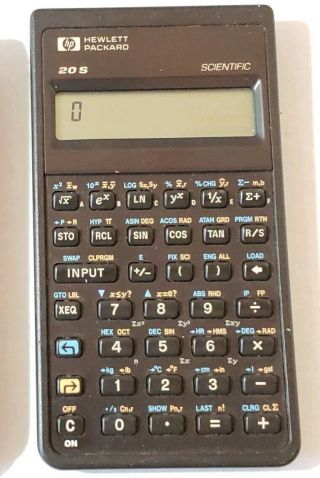 Vintage Hp 20s Scientific Calculator 1987 Hewlett Packard Made In Usa