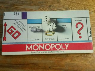 Monopoly Board Game Vintage 1974 - 75 Parker Brothers 9 Box Complete Usa