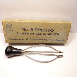 Vintage Presto 3 Watchmakers Sweep Wheel Remover Watch Tool,  Box Gustafson