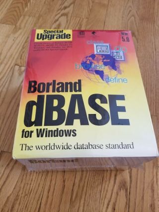 Borland Visual Dbase And Dbase For Windows Ver5 1994