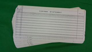 Vintage Ibm Fortran Computer Data Punch Card - - 5 Count