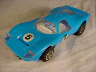 Vintage French Scalextric Ford Mirage C15 Blue Vg