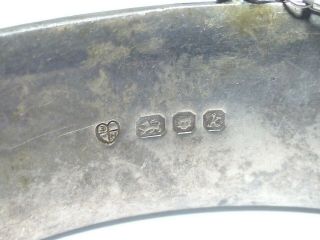 Vintage Sterling Silver Floral Engraved Bangle Bracelet 33g 7cm ba2 4