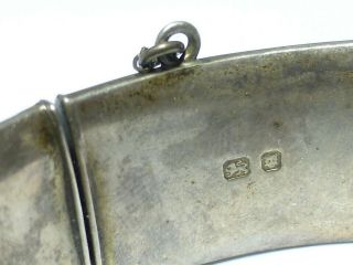 Vintage Sterling Silver Floral Engraved Bangle Bracelet 33g 7cm ba2 5