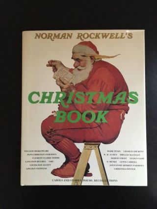 Christmas Book By Norman Rockwell 1st Edition Hardcover 1977 With Dust Jacket
