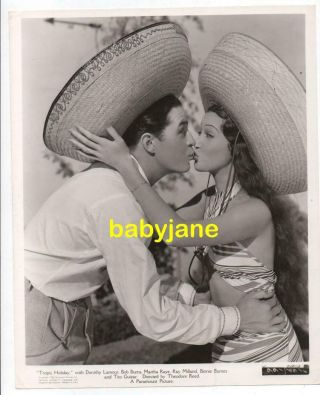Dorothy Lamour Ray Milland Vintage 8x10 Photo Wears Sombrero 1938 Tropic Holiday