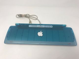 Vintage 1999 Apple Computer Usb Keyboard M2452 Teal Bondi Aqua Blue Imac