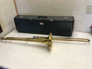 Vintage Bundy Trombone W/ Hard Shell Bundy Case H.  & A.  Selmer Inc.