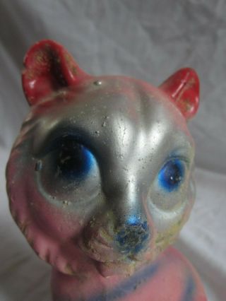 Vintage Chalk Cat Carnival Fair Prize Toy 6 " Tall -