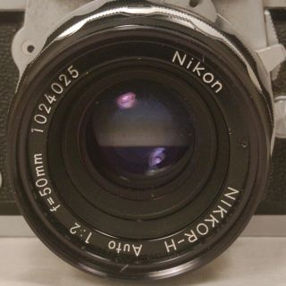 Vintage Nikkormat FT - 1 Film Camera with Nikon Nikkor - H Auto 1:2 – 50mm Lens & Ca 2