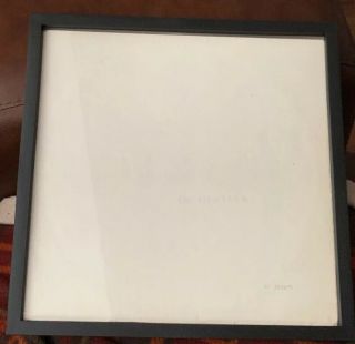 Vintage The Beatles White Album Serial No.  282675 Cover Only Framed