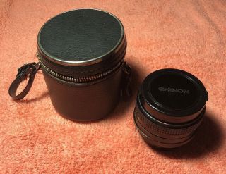 Vintage Chinon 1 : 17 55 Mm Lens With Leather Case