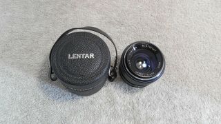 Vintage Auto Lentar Camera Lens 1:2.  8 F=35mm No H704557 Japan With Case