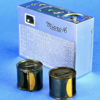 Whittaker Micro 16 Subminiature Spy Pocket Camera Micro16 - Brass Film Cassettes