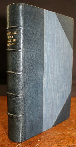 1931 The Hundred Best English Essays Edited The Earl Of Birkenhead 1st Ed 2nd Im
