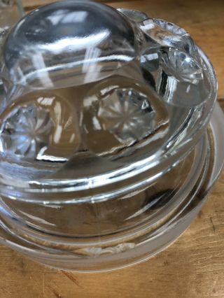 Vintage LE Smith Moon and Stars Clear Glass Canister Jar Apothecary 11 1/2” 5
