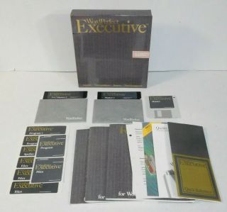 Vintage 1989 Wordperfect Executive Pc Computer Software Dos Program Floppy Disk