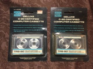 Trs - 80 Computer Cassette C - 20 Deluxe Vintage Media Qty 2