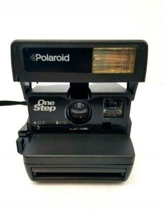 Vintage Polaroid 600 One Step Flash Instant Film Camera With Strap Pre - Owned