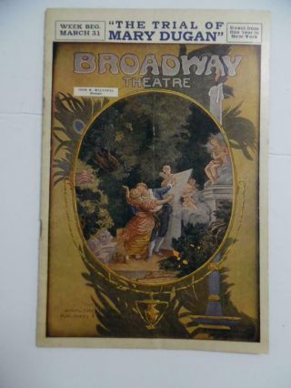1929 Broadway Theatre Program Denver Colorado Vintage