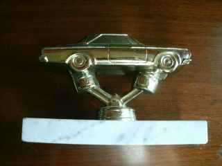 Vintage 1964 Plymouth Fury Trophie on Marble Stand 2