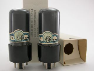 Fivre 6v6gt Vacuum Tube Gray Glass Matched Pair (2) At1000