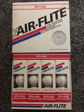 " Vintage " - - - Spalding Air - Flite Golf Balls - - - 4 Sleeves.
