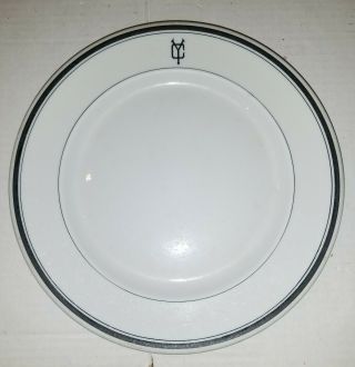 Five Vintage White w/Blue Trim YC Yale Club Syracuse China Dinner Plates 2