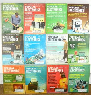 Popular Electronics Magazines 1967 " 13 " Issues Radio,  Tv,  R/c,  Cb B12