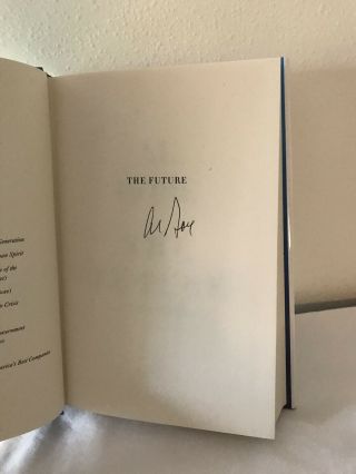 Autographed/signed,  First Edition,  By Vice President Al Gore The Future