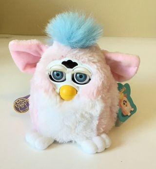 Vintage Furby Babies 70 - 940 Pink Blue Tags 1999 90s Baby