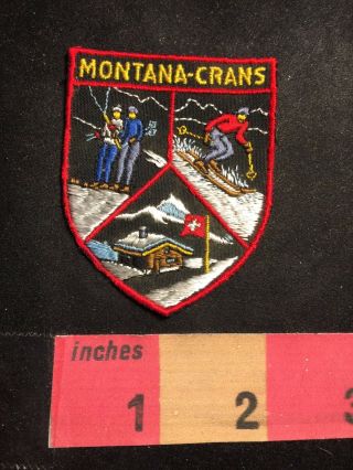 Vintage Montana - Crans Switzerland Snow Ski Resort Patch 80bb