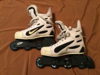 Vintage Nike Zoom Senior Size 10 Mens Inline Skates Roller Blades White
