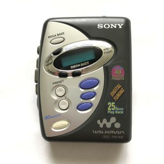 Vintage Sony Walkman Wm - Fx241 Mega Bass Am/fm Cassette Player W/ Case