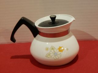 Vintage Corning Ware Floral Teapot Tea Pot 3 Cup