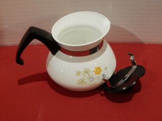 Vintage Corning Ware Floral Teapot Tea Pot 3 cup 2