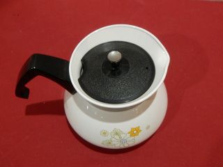 Vintage Corning Ware Floral Teapot Tea Pot 3 cup 3