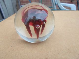 Vintage Caithness Glass Space Rose Ltd Edition Paperweight No 507