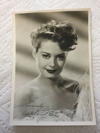 Adele Mara Hand Signed Autograph 5 " X 7 " Vintage 1940 