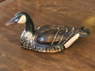 Vintage Tom Taber John Fairfield Carved Wooden Duck Decoy Candian Goose?