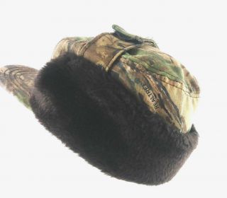 Vintage Realtree Hunting Cap - Size Large - Camo Cold Weather Hat - Made In Usa