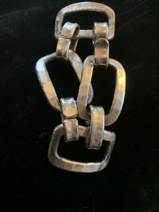 Vintage Jacob Hull Denmark Modernist Heavy Silver Bracelet