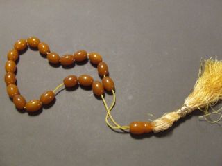 Vintage Butterscotch Amber Bakelite Prayer Beads (n)